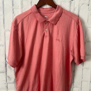 Tommy Bahama Polo Shirt Men's X-Large XL Short Sleeve Pink